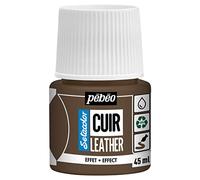 PEBEO - Setacolor Cuir - Peinture Acrylique pour Cuir et Similicuir - Personnalisation Sac, Chaussure, Sneaker - Résistance rayures, pliures, frottements - Effet Métal - Métal Bronze - 45 ml