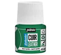 PEBEO - Setacolor Cuir -Peinture Acrylique pour Cuir et Similicuir - Personnalisation Sac, Chaussure, Sneaker- Résistance rayures, pliures, frottements - Finition Mate/Satinée - Vert Cactus - 45 ml