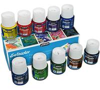 Pebeo Setacolor Flacon de peinture pour tissu Transparent couleurs 10 x 45 ml