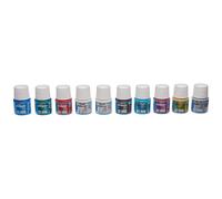 Pebeo Setacolor Light Fabrics Coffret Initiation Paillettes 10 Couleurs de Peinture Textile Assorties 45 ml