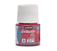 Pebeo Setacolor Light Glitter Peinture pour tissu, 45 ml, Rubinrot