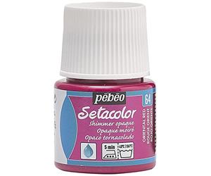 Pebeo Setacolor Shimmer 45ml 64 Oriental Red (Bttl)