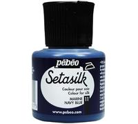 Pébéo - Peinture textile Setasilk - Flacon pipette 45 ml - Bleu marine