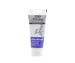 Pebeo Studio Acrylic 524240 Bindex avec Tube Brillant Moyen Transparent 100 ML