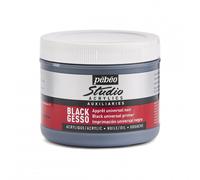 Pebeo Studio acrylic Auxiliaires Gesso Peinture Apprêt Noir 500ml