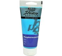 Pébéo - Studio Acrylics 100 ML Gel Phosphorescent Bleu - Liant Acrylique Peinture Phosphorescente Autoluminescente - Bleu 100 ml