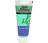 Pébéo - Studio Acrylics 100 ML Gel Phosphorescent Bleu Turquoise - Liant Acrylique Peinture Phosphorescente Autoluminescente - Gel Peinture Phosphorescente Pébéo Acrylique - Bleu Turquoise 100 ml