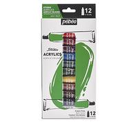 Pébéo Peinture Acrylique Studio Acrylics Haute qualité 12 x 12 ml Multicolore Finition mate