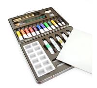 Pebeo Studio Acryliques Peinture Ensemble De Métal Cadeau Boite Étui /Palette/