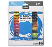 Pebeo Studio Aquarelle Peinture Set 24 X 12ml Tubes Artiste Eau Base Couleur
