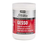 Pébéo Studio Gesso Peinture acrylique Blanc, 1 l (Lot de 1)