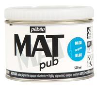 Pébéo - Mat Pub - Peinture Acrylique Extra Fine et Extra Mate - Bleu turquoise -500ml