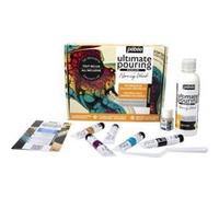 Pébéo Médium de coulage Ultimate – Set découverte 250 mL, finition satinée, kit complet