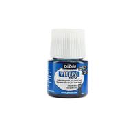 Pebeo Vitrea 160 peinture pour verre, 45 ml, 10 laque bleue brillante