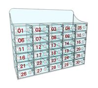 PEBFHSQW 4-30 Compartiments Transparents pour Ranger Les Téléphones Portables Coffre-Fort pour Téléphones Portables Boîte De Rangement en Acrylique avec Serrure Peut Être Accroché Au Mur(30 Bits)