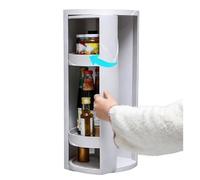 PEBFHSQW Armoire d'angle Murale Rotative pour Salle De Bain Et Cuisine - Meuble De Rangement Triangulaire Mural Peu Encombrant pour La Douche, La Chambre Ou La Coiffeuse