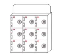 PEBFHSQW Armoire de Rangement pour téléphones Portables avec Serrure à Code à 4 à 30 Chiffres, boîte de Rangement Transparente en Acrylique, adaptée aux écoles, Entreprises, usines, etc.(9 Bits)