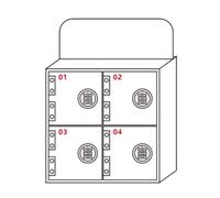 PEBFHSQW Armoire de Rangement pour téléphones Portables avec Serrure à Code à 4 à 30 Chiffres, boîte de Rangement Transparente en Acrylique, adaptée aux écoles, Entreprises, usines, etc.(4 Bits)