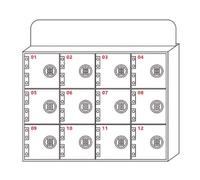 PEBFHSQW Armoire de Rangement pour téléphones Portables avec Serrure à Code à 4 à 30 Chiffres, boîte de Rangement Transparente en Acrylique, adaptée aux écoles, Entreprises, usines, etc.(12 Bits)