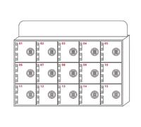 PEBFHSQW Armoire de Rangement pour téléphones Portables avec Serrure à Code à 4 à 30 Chiffres, boîte de Rangement Transparente en Acrylique, adaptée aux écoles, Entreprises, usines, etc.(15 Bits)