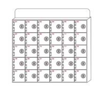 PEBFHSQW Armoire de Rangement pour téléphones Portables avec Serrure à Code à 4 à 30 Chiffres, boîte de Rangement Transparente en Acrylique, adaptée aux écoles, Entreprises, usines, etc.(30 Bits)