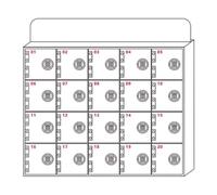 PEBFHSQW Armoire de Rangement pour téléphones Portables avec Serrure à Code à 4 à 30 Chiffres, boîte de Rangement Transparente en Acrylique, adaptée aux écoles, Entreprises, usines, etc.(20 Bits)