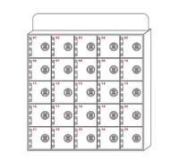 PEBFHSQW Armoire de Rangement pour téléphones Portables avec Serrure à Code à 4 à 30 Chiffres, boîte de Rangement Transparente en Acrylique, adaptée aux écoles, Entreprises, usines, etc.(25 Bits)