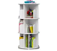 PEBFHSQW Bibliothèque d'angle À 1/2/3/4/5/6 Niveaux Bibliothèque Rotative Créative Support De Livre Polyvalent Support D'organisation pour Salle D'étude De Salon Support De Rangement(3 Layers)