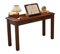 PEBFHSQW Bureau Compact avec Tiroir - Bureau D'écriture Et D'ordinateur pour Chambre À Coucher, Chambre D'étudiant, Appartement Ou Bureau À Domicile avec Rangement Intégré(Brown,120x55x75cm)