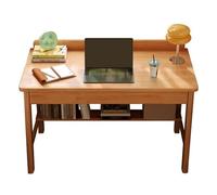 PEBFHSQW Bureau D'étude Compact pour Étudiants pour Les Petits Espaces Poste Travail Ordinateur Et Écriture, Parfait Chambres D'étudiant Bureau À Domicile Chambre Coucher(Wood,60x40x75cm)