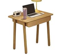PEBFHSQW Bureau Moderne en Bois Massif avec Tiroirs - Table Polyvalente pour Bureau Domicile Ordinateur Écriture D'étudiant Et Coiffeuse Simple pour Chambre Coucher Gain De Place(Wood,80 * 55 * 75cm)