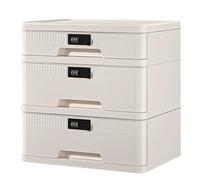 PEBFHSQW Coffre-Fort Verrouillable pour La Maison, Boîte De Rangement en Plastique Protégée par Mot De Passe, pour Documents, Carnets, Mémos, Fournitures De Bureau, Classeurs.(3-layersB)