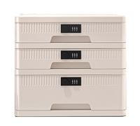PEBFHSQW Coffre-Fort Verrouillable pour La Maison, Boîte De Rangement en Plastique Protégée par Mot De Passe, pour Documents, Carnets, Mémos, Fournitures De Bureau, Classeurs.(3-layersA)