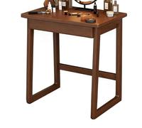PEBFHSQW Coiffeuse/Bureau Étroit en Bois Massif De 60 À 100 Cm pour Chambre, Appartement Ou Résidence Étudiante - Bureau De Maquillage Et De Travail Peu Encombrant(Brown,80x45*75cm)
