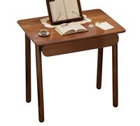 PEBFHSQW Compact avec Tiroir, Petit Bureau Étroit pour Chambre À Coucher Et Salon, Bureau D'étude pour Étudiants, Table D'appoint pour Petits Espaces(Brown,80 * 55 * 75cm)