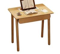 PEBFHSQW Compact avec Tiroir, Petit Bureau Étroit pour Chambre À Coucher Et Salon, Bureau D'étude pour Étudiants, Table D'appoint pour Petits Espaces(Wood,80 * 55 * 75cm)