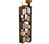 PEBFHSQW Étagère d'angle pour Livres Et Objets De Décoration - Meuble Rangement pour Salon Et Chambre Coucher Bibliothèque Multi-Niveaux Décoration Intérieure Et L'organisation(6 Layers)