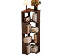 PEBFHSQW Étagère d'angle pour Livres Et Objets De Décoration - Meuble Rangement pour Salon Et Chambre Coucher Bibliothèque Multi-Niveaux Décoration Intérieure Et L'organisation(5 Layers)