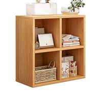 PEBFHSQW Étagère De Rangement Modulable À 4/6/8 Compartiments - Bibliothèque Grande Capacité, Organisateur De Chambre, Meuble De Rangement pour Salon Et Bureau(Wood,60x24x60cm)
