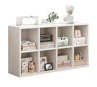 PEBFHSQW Étagère De Rangement Modulable À 4/6/8 Compartiments - Bibliothèque Grande Capacité, Organisateur De Chambre, Meuble De Rangement pour Salon Et Bureau(Blanc,120x24x60cm)