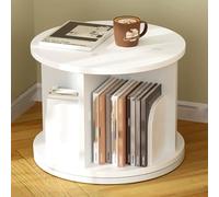 PEBFHSQW Étagère Pivotante À 360°, Bibliothèque Ronde À 1 À 5 Niveaux pour Salon, Bureau Ou Table De Chevet. Étagère De Rangement sur Pied pour Livres, Plantes Et Petits Espaces(1 Layers)