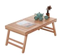 PEBFHSQW Plateau De Lit Pliable pour Ordinateur Portable pour Le Lit, Le Canapé Et Le Sol - Table pour Le Petit-déjeuner, L'écriture Travail, Pique-Nique Et Fêtes en Bois(Wood)