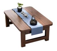 PEBFHSQW Table Basse Pliante Polyvalente - Table Multifonctionnelle pour Café Ordinateur Portable Lecture Écriture Et Jeux pour Petits Espaces Balcon Salon Chambre Coucher(Brown,60 * 40 * 30cm)