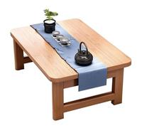 PEBFHSQW Table Basse Pliante Polyvalente - Table Multifonctionnelle pour Café Ordinateur Portable Lecture Écriture Et Jeux pour Petits Espaces Balcon Salon Chambre Coucher(Wood,90 * 48 * 30cm)