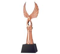 PEBFHSQW Trophée en Résine Gravé Personnalisé avec Ailes Métalliques - Récompense pour La Reconnaissance des Employés, Prix De La Fête Annuelle d'entreprise Et des Concours Talents(Copper)