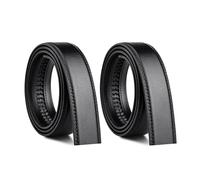 Pebipoo Lot de 2 ceintures pour homme sans boucle, ceinture automatique en cuir de rechange (120 cm)
