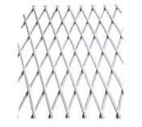 Pebshop - Treillis extensible en PVC (dimensions 2 x 1 m, blanc)