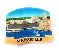 Pec as de coeur Magnet Marseille Le Vieux Port (7x6cm)