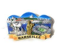 Pec as de coeur - Magnet Marseille - Multicolore - 9x6 cm