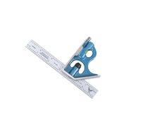 PEC Tools Lot de 2 équerres combinées - Lame de machiniste de 45,7 cm, tête en acier moulé, boulon de verrouillage réversible, scribe, pour travail des métaux, menuiserie et applications multiples